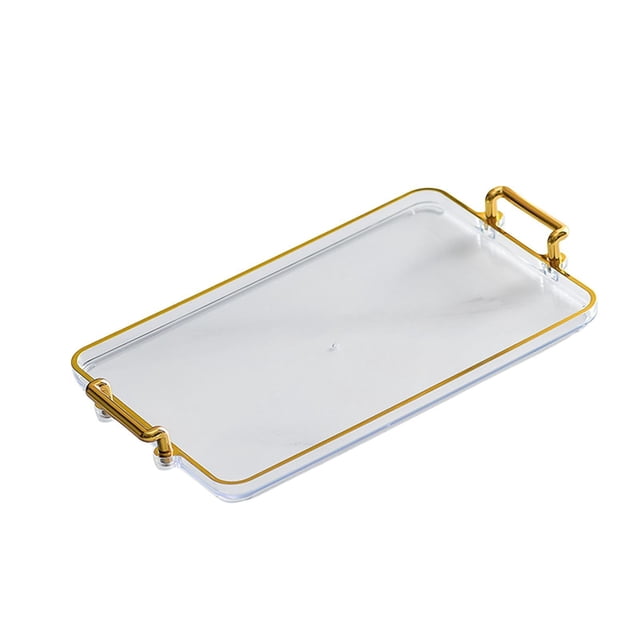 Matsuzay Nordic Style Farmhouse Serving Tray Multiuse Office Shower Bedroom for Teteras Blanco