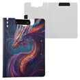 thumbnail image 3 of A4 Double Clip File Folder 18.9x12.6in Clipboards Foldable Binder Holds 80 Sheets Project Folder for Office, Home Vibrant Colors Dragon, 3 of 9