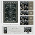 thumbnail image 2 of 8x10 Area Rugs for Living Room: Washable Rug Soft Vintage Boho Medallion Carpet Indoor Floor Non-Slip Stain Resistant Large Carpets for Bedroom Dining Room Farmhouse Nursery Home Office Black, 2 of 17