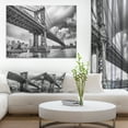 thumbnail image 1 of Manhattan Bridge in Gray Shade - Cityscape Photo Canvas Print, 1 of 3