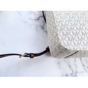 Michael Kors Saffiano Leather Jet Set Travel Messenger Crossbody Shoulder Bag Signature, Vanilla