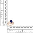 thumbnail image 4 of AFFY Celtic Lady's Simulated Blue Sapphire Ring In 14K Rose Gold Plated 925 Sterling Silver Jewelry for Ladies, Ring Size 10.5, 4 of 4