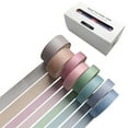 thumbnail image 1 of Less Than 5 Adhesive Tape 8 /Box Washi Tape Adhesive Convenient Solid Colors Decorative Students School Scrapbook Stickers for Decorating, 1 of 4