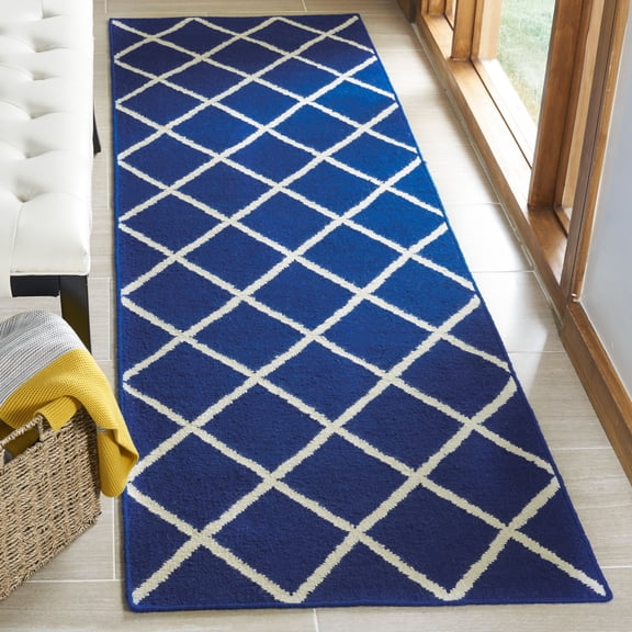Safavieh Dhurries Victor Geometric Area Rug, Light Blue/Ivory, 3' x 5'