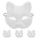 thumbnail image 1 of 4 Máscaras de Gato en Blanco con Malla para Halloween (Pintables) - Máscaras de Plástico para Proyectos Creativos DIY - Cosplay, 1 of 8
