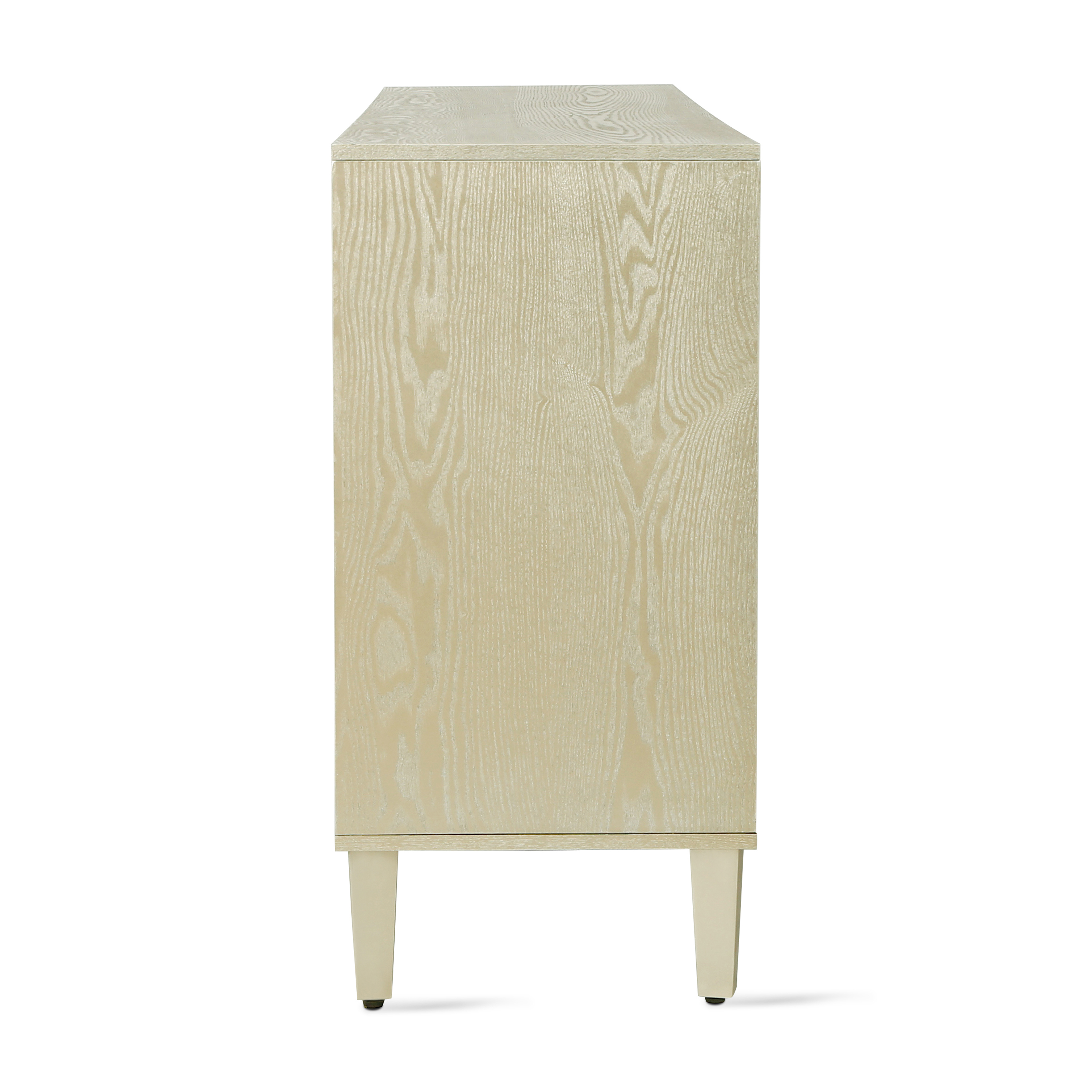 Euroco Modern Farmhouse Sideboard Buffet Cabinet with Storage & 4 Doors,59.8" Wood Coffee Bar Cabinet with Shelves for Kitchen Living Room,Champagne