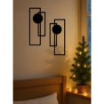 thumbnail image 4 of HELLOYOUNG 2-Piece Abstract Metal Wall Art Gothic Line Sculpture Minimalist Black Wall Decor for Living Room Bedroom Office Modern, 4 of 5