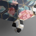 thumbnail image 5 of Pioneer Flower Floral Print Pattern Square Tablecloth,Waterproof Square Table Cover,Wipeable Spillproof Washable Table Cover for Home Kitchen Party Decor 42"X42"(107x107cm), 5 of 6