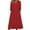 Red, variant on Women Temperament Dress V Neck Button Down Ankle Length Quarter Sleeve Elegant office Chic Minimalist Modern Feminine Fall Layering Staple