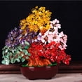 thumbnail image 3 of Feng Shui Adornos Chinos Dinero Árbol de Resina Decoración para Oficina Símbolo de Prosperidad Cinco colores Yotijar Lucky Gem Tree, 3 of 10