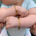 thumbnail image 3 of 2pcs/lot 18K Gold Plated Baby To toddlers Adjustable Bangles Bracelets Christmas Gifts, 3 of 5