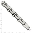 thumbnail image 4 of White Stainless Steel bracelet Men's 8.5 in 15 mm Polished, 4 of 4