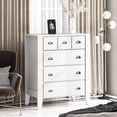 thumbnail image 2 of Cleary Contemporary Faux Wood 4 Drawer Dresser, White, 2 of 8