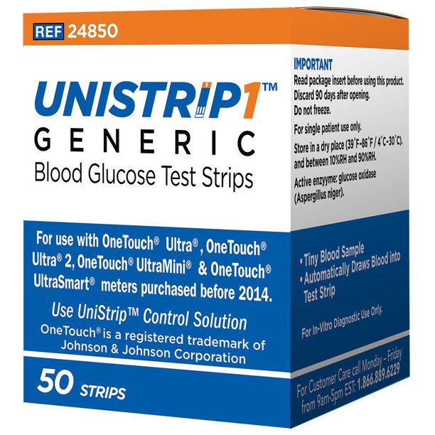 Unistrip Blood Glucose Test Strips 4 Boxes Of 50 0 Total Walmart Com