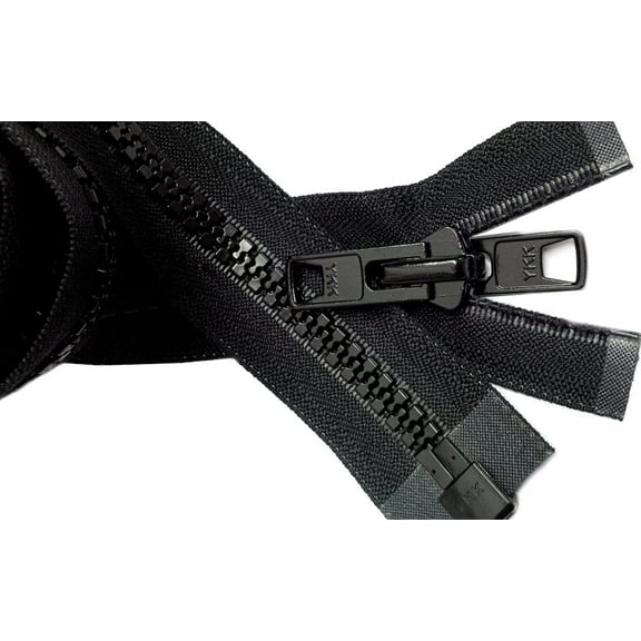 YKK Bimini Top #10 Black Marine Double Pull Zipper 80" ~ YKK Zipper