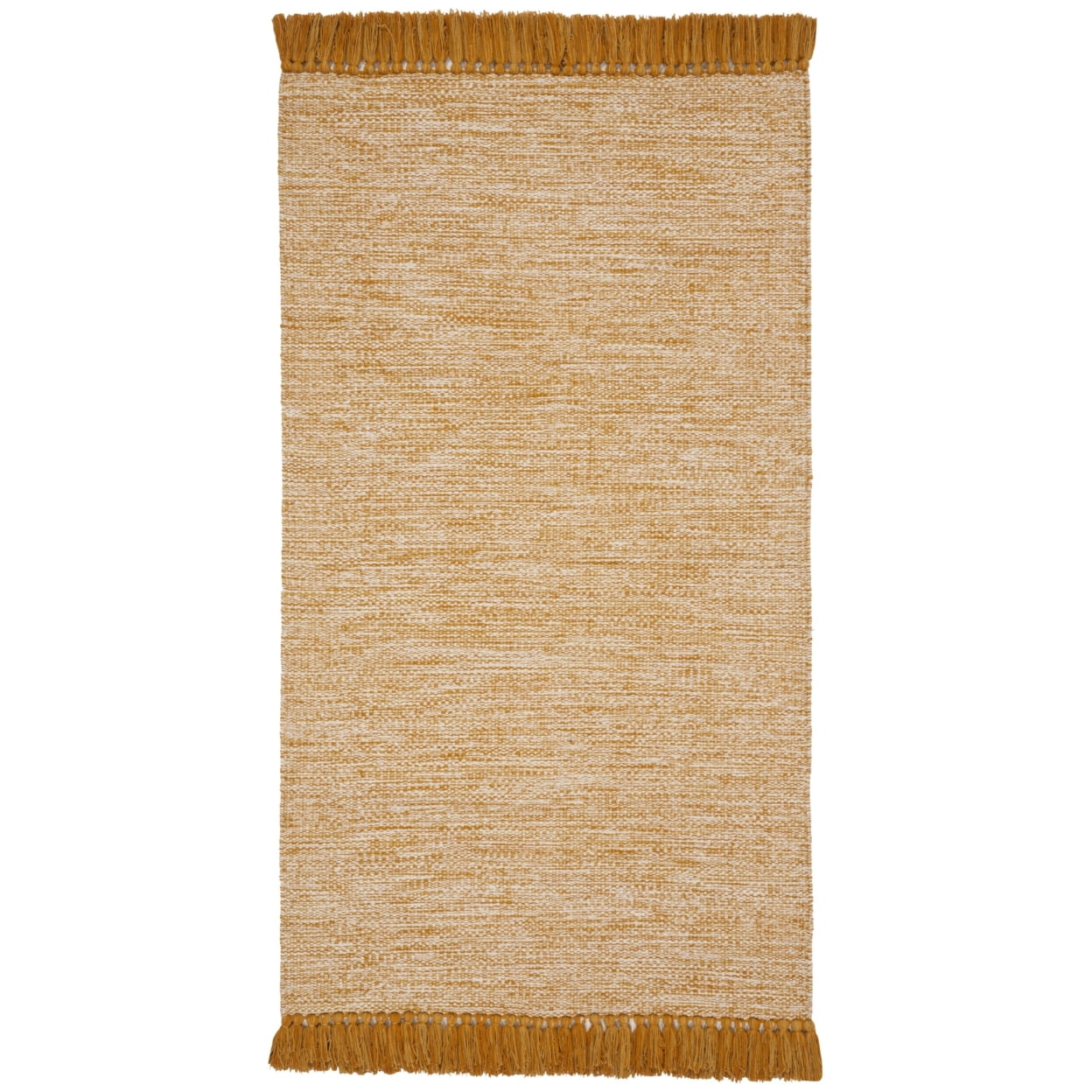 SAFAVIEH Montauk Justin Solid Braided Cotton Area Rug, Gold, 8' x 10'