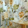 thumbnail image 5 of 2 Panels Floral Sheer Curtains, Durable Tulle Voile Curtain, Rod Pocket Window Drapes for Living Room, 39 x78 inches, Yellow, 5 of 7