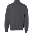 thumbnail image 3 of Dri Power Quarter-Zip Cadet Collar Sweatshirt, 2XL, Black Heather, 3 of 3