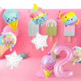 thumbnail image 4 of Juego de globos con dos dulces decoraciones para fiestas de helado de cumpleaños, 4 of 7