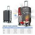 thumbnail image 4 of Yiaed Traditional Scandinavian Dwarf Print Travel Luggage Cover Suitcase Protector Fits 18-32 Inch Luggage Wheel Covers Patterned Elastic Luggage Anti-scratch（No luggage）-Large, 4 of 5