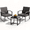 Medium gray, variant on Rocking Patio Bistro Sets - All-Weather - 3 Piece Rattan Conversation Furniture Set, Wicker Outdoor Front Porch Chair for Balcony, Porch, Garden, Backyard, Poolside,Medium Gray