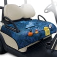 thumbnail image 2 of COEQINE Quilted Golf Cart Seat Cover, Folds Like a Bag with Handle for Easy Carry, Universal Fit 51.2"x30.3" for EZGO Yamaha Club Car 2-Seaters, 4 Pockets, Fantasy Horse Blue, 2 of 8
