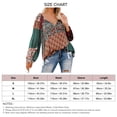 thumbnail image 1 of Blusas De Manga Larga Con Cuello En V Blusas De Manga Larga Con Estampado Floral Blusa Informal Para Mujer Blusa De Manga Larga Con Cuello En V Jersey Con Cordón Estampado Floral ANGGREK  No, 1 of 5