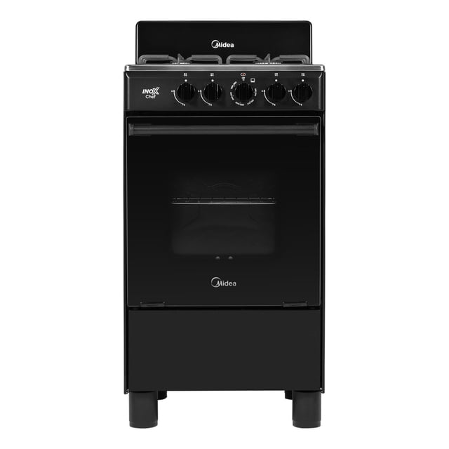 Estufa de Piso Midea con Copete 20 Inox Chef Negra