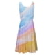 thumbnail image 3 of Vestido informal de mujer con cuello redondo estampado y tirantes - Largo hasta la rodilla, corte A, poliéster/spandex, versátil para la playa/fiestas/uso diario, tallas S-XXL, 3 of 4