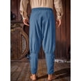 thumbnail image 3 of Pantalones Runcati Medieval de algodón con banda en el tobillo para hombre, pirata y vikingo, 3 of 5