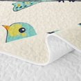 thumbnail image 5 of Erosebridal Elegant Bird Animals Quilt King,Vintage Branch King Coverlet Set,Cream Teal,3pcs,1 Bedspread and 2 Pillowcases, 5 of 7