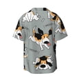 thumbnail image 2 of Haiem Funny Beagle Active Dog Men's Casual Shirts Short Sleeve Button Down Shirts Fashion Textured Summer Beach Shirt-3X-Large, 2 of 7