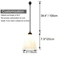 thumbnail image 4 of Kiven H-Type Track Lighting, 3-Light Modern Halo Track Pendant Light with Glass Shade, Track Light Pedant with 39.4" Cord for Bedroom Kitchen Island Home Lighting, 4 of 7