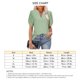 thumbnail image 5 of Blusa de manga abombada con cuello en V, color puro, ajustada, informal, de manga corta, para mujer, color verde claro XL, 5 of 5