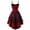 Red, variant on Womens Dresses Retro Vintage Solid Color Sleeveless Fit Fashion Casual Party Gowns Princess Dress