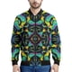 thumbnail image 3 of Chaqueta con cremallera con patrón psicodélico abstracto para hombre, chaqueta holgada informal de manga larga con estampado 3D colorido para otoño, ropa de calle, 3 of 4