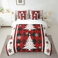 thumbnail image 2 of Castle Fairy Christmas Tree Snowflake 7-Piece Bedding Comforter Set for Women Men Teens,Happy New Year King Bedding Sets,Geometric Plaid Grid Ultra Soft Bed Sheets,Super Cozy Room Decor, 2 of 8