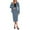 Blue, variant on Women's 2 Piece Midi Skirt Sets Business Casual Outfits Long Sleeve Cardigan Matching Dressy Suits Black L