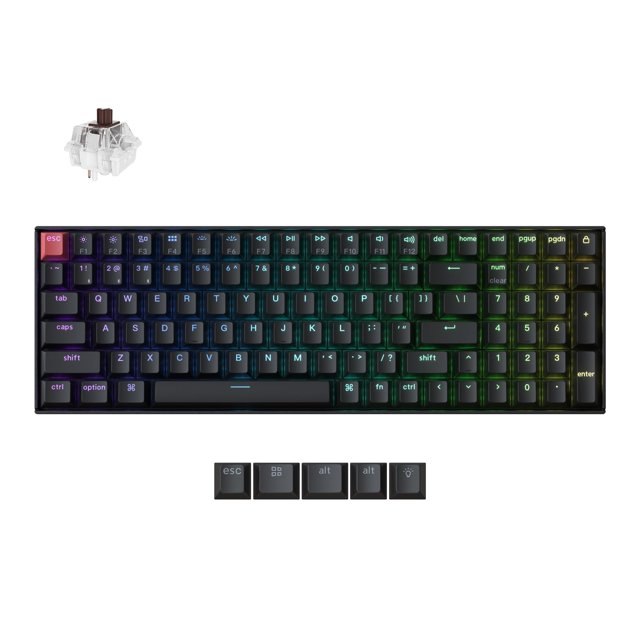 Teclado Keychron K4 V3 inalámbrico y con cable RGB con switches Brown