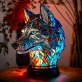 thumbnail image 1 of 3d Vintage Animal Table Lamp, Resin Stacked Night Light, Bohemian Resin Animal Table, 1 of 5
