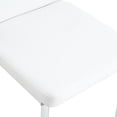 thumbnail image 5 of 6 White Pu Chair : Silver Metal Legs, Comfortable Back With Vertical Stripe Design Luxury Poolside Of 6: Pu, Elegant For Swimming Area, 5 of 7