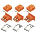 thumbnail image 1 of Conector macho de cable de termopar tipo N Uxcell con socket de montaje en panel 220°C (428°F) para sensor de termopar 2 Set, 1 of 6