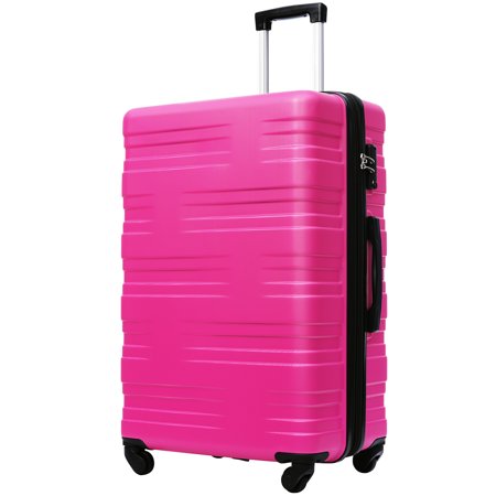 XNGGNG Stylish Merax 24” Hardside Expandable Luggage with TSA Lock Durable ABS Travel Suitcase with Spinner Wheels for Easy Transport
