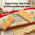 thumbnail image 3 of Suzie's Organic Rosemary Sesame Saltines Crackers|Healthy Gourmet Baked Vegan Snack for Adults & Children|Non GMO|12 Fresh Packs (96 individual Stay Fresh Packs) - 8.8oz Each, 3 of 7