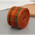 thumbnail image 1 of Cinta de imitación de cáñamo, borde de alambre, cinta de lino, decoración navideña, copo de nieve rojo y verde, cinta a cuadros, 6 m/rollo, 1 of 4