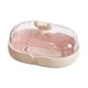 thumbnail image 2 of Jabonera de plástico con bandeja de drenaje | Jabonera color macarrón para baño y cocina | Jabonera compacta con base ranurada, 2 of 6