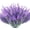 Classic Purple, variant on 8 Bundles Artificial Lavender Flowers Outdoor UV Resistant Fake Flowers No Fade Faux Plastic Plants Garden Porch Window Box Decorating (Orange)