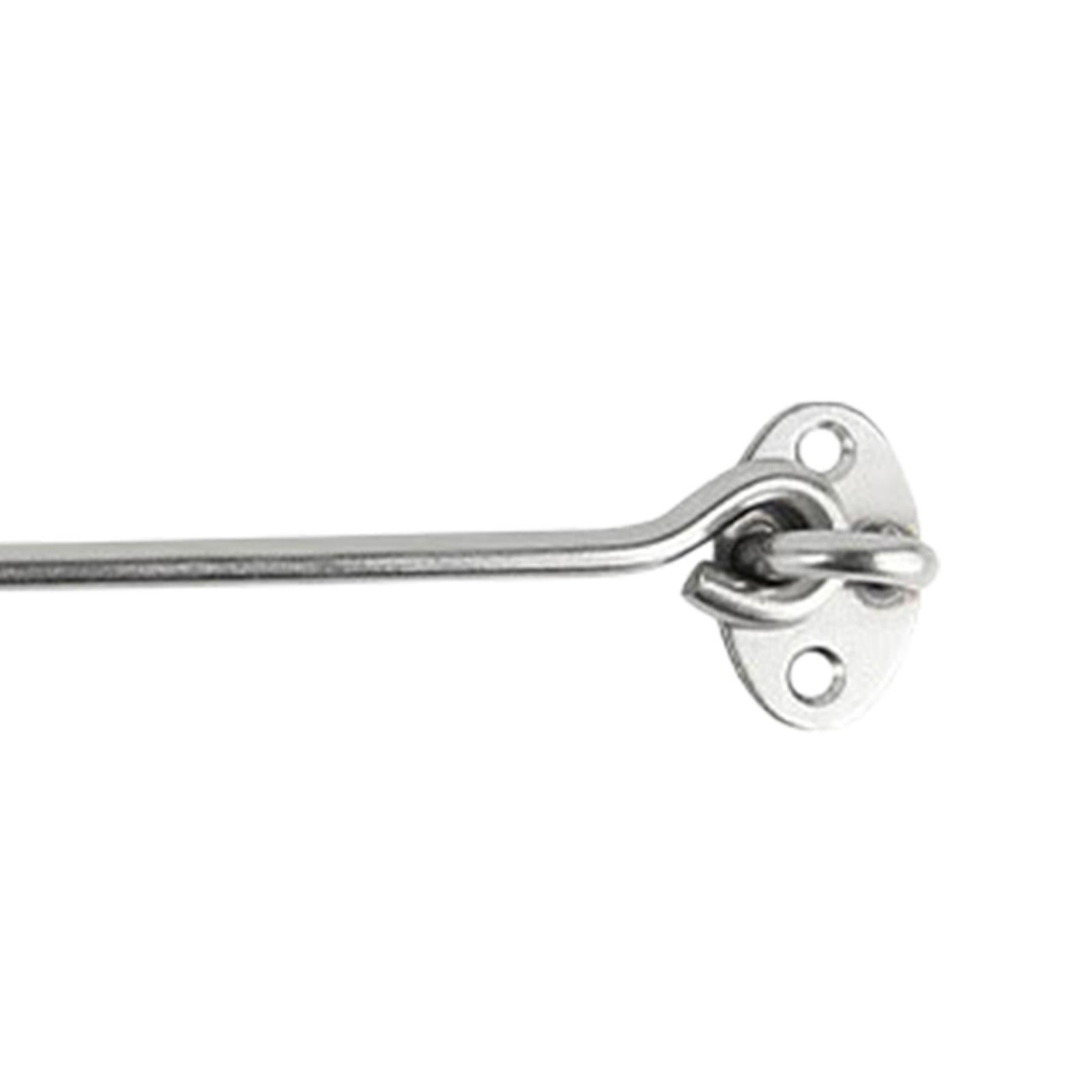 Hook and Eye Latch, Barn Door Latch with Screws,Barn Door Lock latches, Gate Latch Hardware for Shutters, Garage Door, Inside Door, Pocket Doors 19x4cm