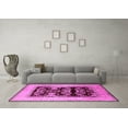 thumbnail image 3 of Ahgly Company Machine Washable Indoor Rectangle Oriental Pink Industrial Area Rugs, 7' x 9', 3 of 4