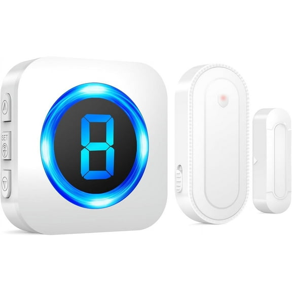 SURFOU KM15M-1T1, 600FT Range, White, Open Door Alarm System For Household